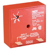 NCC Relay, Time Delay, 1 A, 0.05 to 1 Sec., Fast-on Terminal, Delay On Make, -40 C