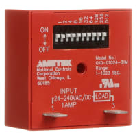 NCC Relay, Time Delay, 1 A, 1 to 1023 Sec., Fast-on Terminal, Delay On Make, -40 C