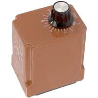 NCC Relay, Time Delay, 6 to 600 sec., Knob, Factory Fixed on special order, 120 VAC