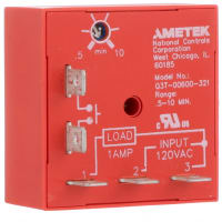 NCC Relay, Time Delay, 1 A, 120 VAC, 30 to 600 Sec., 4.3 VA (Max.), Surface Mount