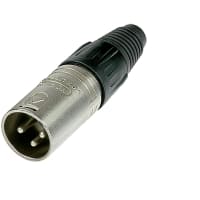 Neutrik XLR Connector, Plug 3-C, Cable Mount, Insulated, Solder, Brass 16A, X Series