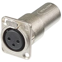 Neutrik XLR Adapter, 3-Pole Female Receptacle-Male Cable, Feed-Through, AXR/XLR Series