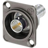 Neutrik Receptacle - UHD BNC - D style - feedthrough - isolated - antraloy - 75 Ohm