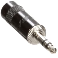 Neutrik Conn AV Phone Plug 3 Cont 0.138" Cbl Mnt Uninsulated NYS Series Solder Black