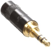 Neutrik Rean Plug 3.5 mm gt 1 4 mm Thermoplastic Brass 500 VDC -25 to degC black/gold