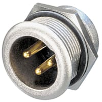 Neutrik XLR Chassis Connector for Outdoor, 3-Pole Male, Gold, 50 VAC, MPR-HD Series