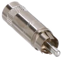 Neutrik Conn AV RCA (Phono) Plug 1 Cont Cbl Mnt Uninsulated NYS Series Solder Nickel