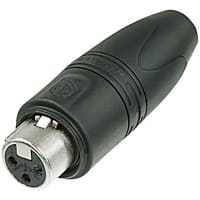 Neutrik XLR Cable Connector, Plug 3-Pin, Female, Heavy Duty, IP67 Rated, XX Series