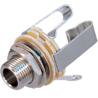 Neutrik Rean Jack 1/4" open frame - mono- nickel/silver bulk