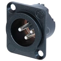 Neutrik XLR Connector, Socket, Male, 3-Pole, Crimp, DLX Series