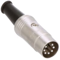 Neutrik Rean Connector DIN 7 0.63 in. 2.36 in. Male Brass Silver