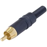 Neutrik Phono Plug Plug Brass (Housing) Brass 4 to 9 mm Black IEC Approved