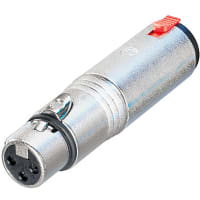 Neutrik XLR Adapter, 3-Pin Female XLR-1/4in Stereo Locking Jack Prewired, AXR/XLR Series