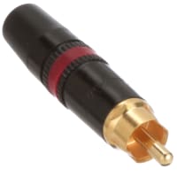 Neutrik Rean Phono Plug Plug Brass (Housing) Brass 4 to 9 mm Red IEC Approved