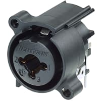 Neutrik Receptacle A Series Combo- 3 pin female XLR PCBH w/ retention spring