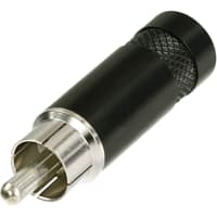 Neutrik Connector Rean Plug RCA - black/nickel