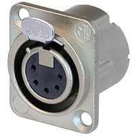 Neutrik Receptacle DLX series 5 pin female - solder - nickel/silver