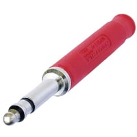 Neutrik Plug TT (0.173") size-red plastic/Ni-HX-TT crimp req'd