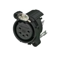 Neutrik XLR Receptacle, 5-Pin, Female, PCBV, 5-Pin, Front Panel, Isolated, A Series