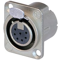 Neutrik Receptacle DLX series 7 pin female - solder - nickel/silver