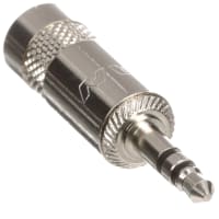 Neutrik Conn AV Phone Plug 3 Cont 0.138" Cbl Mnt Uninsulated NYS Series Solder Nickel