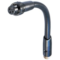 Neutrik Gooseneck set - 230mm - black - with female 3-pin XLR & adapters