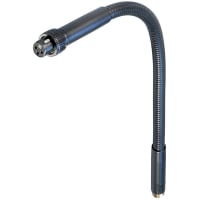 Neutrik Gooseneck set - 500mm - black - with female 3-pin XLR & adapters