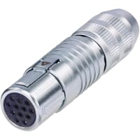 Neutrik Female Connector, Housing, Insert, 12 Contacts and Strain Relief, miniCON Series