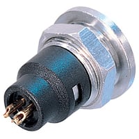 Neutrik Male Receptacle, Panel Mount, Solder Contacts, nanoCON Series