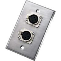 Neutrik Wallplate - dual - NC3FD-L-1