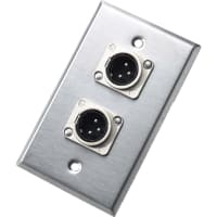 Neutrik Wallplate - dual - NC3MD-L-1