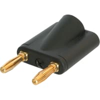 Neutrik Rean Dual Banana Plug Black 6-10.5mm integrated strain relief gold contact