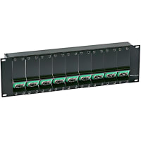 Neutrik Rack Panel Frame, 19in, 3RU, 9 NZPF Panel/NOS power monitor, opticalCON Series