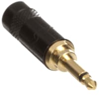 Neutrik Conn AV Phone Plug 2 Cont 0.138" Cbl Mnt Uninsulated NYS Series Solder Black