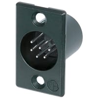 Neutrik Receptacle XLR Chassis 3 to 7 CuZn39Pb3 7.5 A 50 VAC 0.736 in.