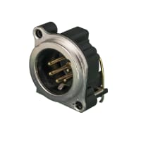 Neutrik XLR Plug, 5-C, Panel, BA Series, Screw, Brass, 3A, B Series