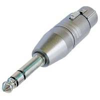 Neutrik XLR Adapter, XLR Female to Stereo 1&frasl 4 in. Plug Aluminum, AXR/XLR Series