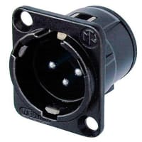 Neutrik XLR Connectors 3C MALE BLACK