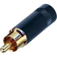 Neutrik Rean Phono RCA Connectors, Plug - black/gold