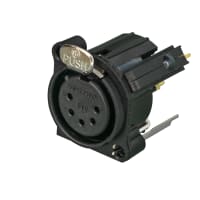 Neutrik Receptacle A-SW series 5 pin F - PCBV - Pin 1 & ground sep