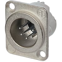 Neutrik Panel Mount XLR Connector, 7-Way, Male, Silver over Nickel, 50 V, DLX Series