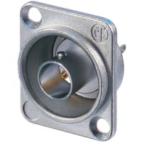 Neutrik Receptacle - BNC - D style - solder - grounded - nickel - 75 Ohm