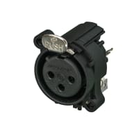 Neutrik XLR Receptacle, 3-Pin, Female, PCBV, Plastic/Gold, AA Series