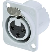 Neutrik Receptacle DLX series 3 pin female - solder - White