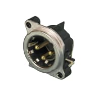 Neutrik XLR Receptacle, 3-Pin, Male, PCBH, Nickel/Gold, B Series