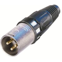 Neutrik Cable end XCC series 3 pin male - nickel/gold