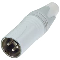 Neutrik Cable end XX series 3 pin male - White