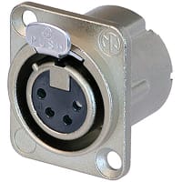 Neutrik Receptacle DLX series 4 pin female - solder - nickel/silver