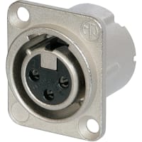 Neutrik Receptacle DLX series 4 pin female - solder - nickel/silver - latchless