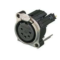 Neutrik Receptacle B-SW series 5 pin F - PCBV - Pin 1 & grd sep - Ni